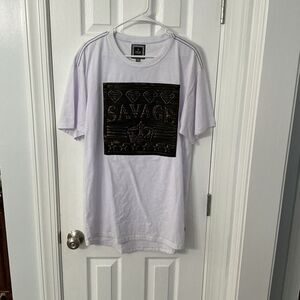 Men’s CR-24 “Savage” Graphic T-Shirt – White/Gold XXL